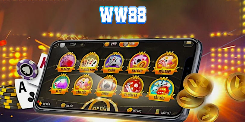 Các loại game bài nổi bật tại WW88